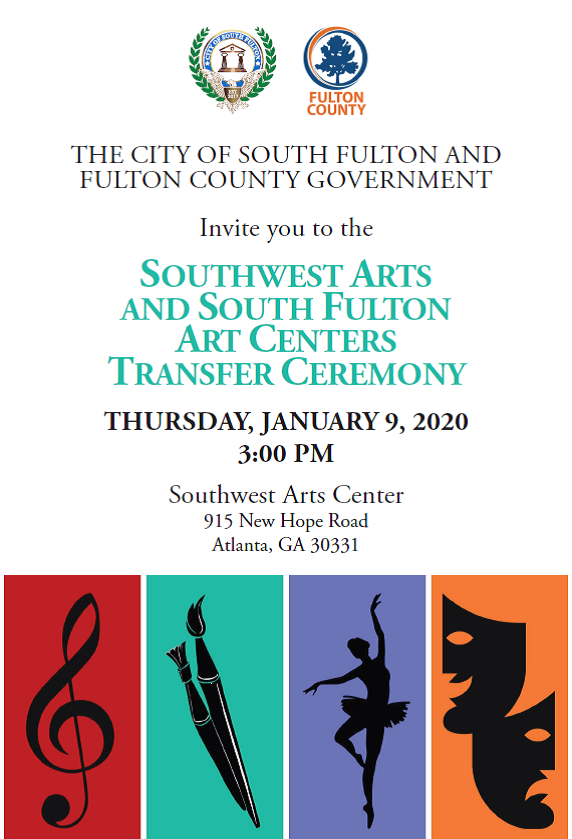 Transfer Ceremony Southwest Arts and South Fulton flyer