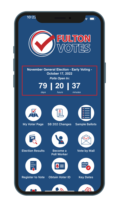 Fulton County Votes mobile app