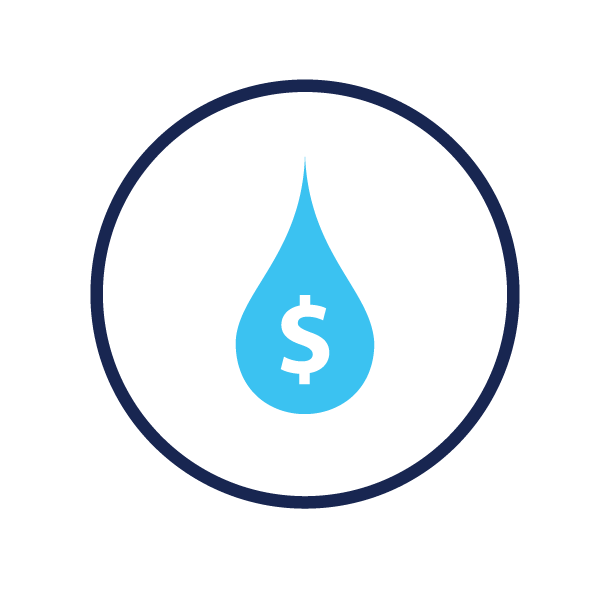 icon representing water rates