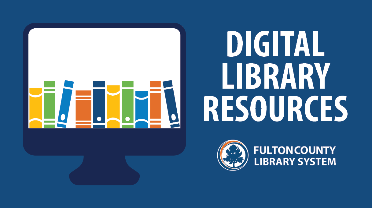 Digital library resources - computer graphic with books