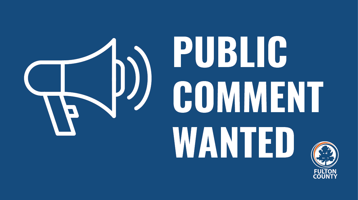 Public comment wanted graphic with megaphone 