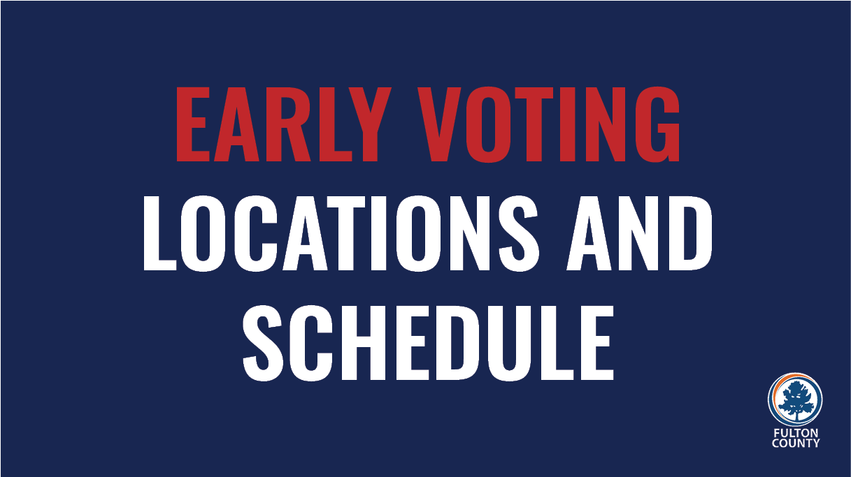 Early voting locations and schedule