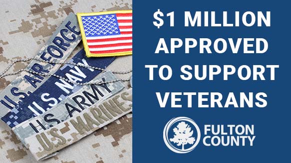 a photo about $1 million approved to support veterans.